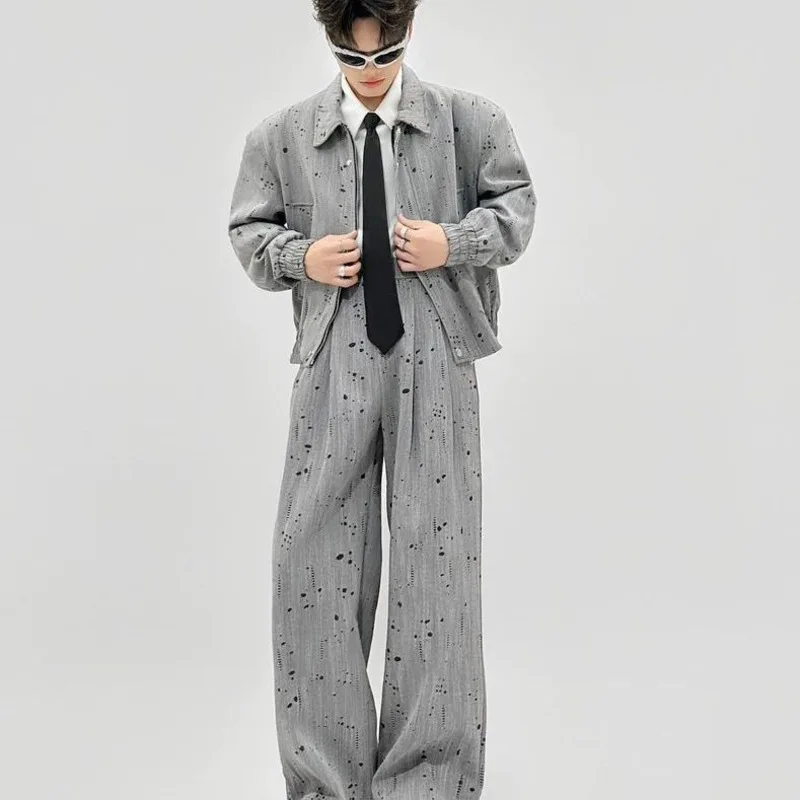 Xushangfeng American-style Splatter-paint Jacket For Men High-end Loose Casual Straight-leg Trousers Two-piece Suit
Xushangfeng American-style Splatter-paint Jacket For Men High-end Loose Casual Straight-leg Trousers Two-piece Suit
