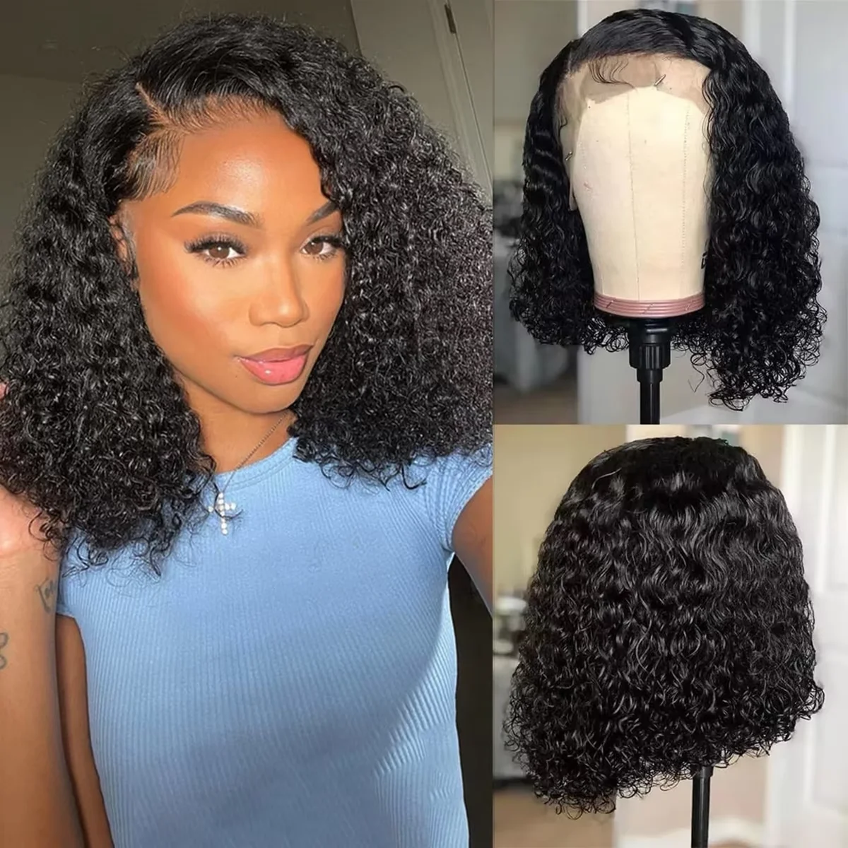 Short Bob Wigs Water Wave 13x4 Full Lace Front Human Hair Wig For Black Women Brazilian Loose Curly Transparent Lace Frontal Wig
Short Bob Wigs Water Wave 13x4 Full Lace Front Human Hair Wig For Black Women Brazilian Loose Curly Transparent Lace Frontal Wig
