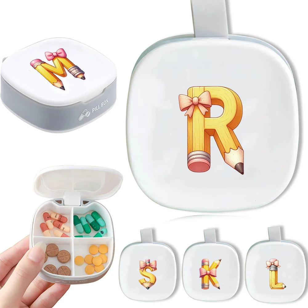 Plastics Mini Medicine Pill Box Portable Pill Case 4 Compartments Storage Dispenser Pencil Initial Name 26 Letters Pattern
Plastics Mini Medicine Pill Box Portable Pill Case 4 Compartments Storage Dispenser Pencil Initial Name 26 Letters Pattern