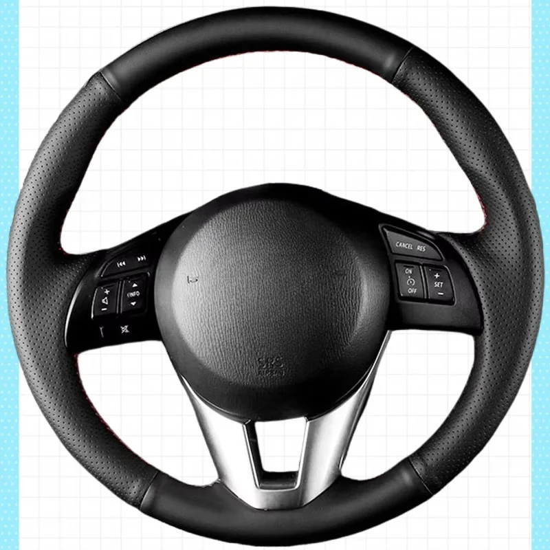 Автомобильный чехол на руль из микрофибры на заказ для Mazda CX-5 CX5 Atenza 2014, новый Mazda 3 CX-3, салон автомобиля, Стайлинг автомобиля
Автомобильный чехол на руль из микрофибры на заказ для Mazda CX-5 CX5 Atenza 2014, новый Mazda 3 CX-3, салон автомобиля, Стайлинг автомобиля