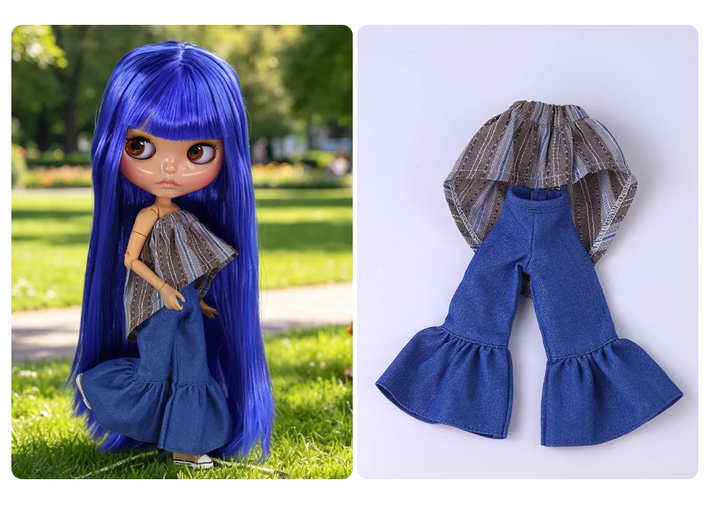 Kathleen – Premium Custom Neo Blythe Doll with Blue Hair, Tan Skin & Shiny Cute Face 9 Kathleen – Premium Custom Neo Blythe Doll with Blue Hair, Tan Skin & Shiny Cute Face 9