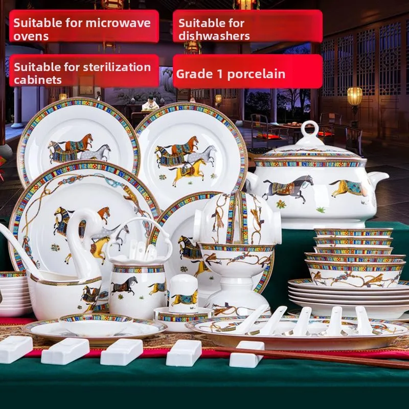 Набор посуды Jingdezhen Cerc: тарелки и миски из костяного фарфора для дома, суповые и десертные миски на высокой ножке для взрослых
Набор посуды Jingdezhen Cerc: тарелки и миски из костяного фарфора для дома, суповые и десертные миски на высокой ножке для взрослых