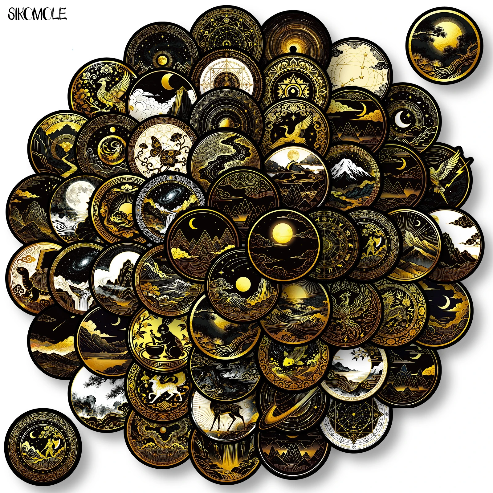 10/30/56PCS Cartoon Black-Gold Celestial Stickers Dark Style DIY Toys Guitar Luggage Suitcase Decal Graffiti Sticker Aesthetic
10/30/56PCS Cartoon Black-Gold Celestial Stickers Dark Style DIY Toys Guitar Luggage Suitcase Decal Graffiti Sticker Aesthetic