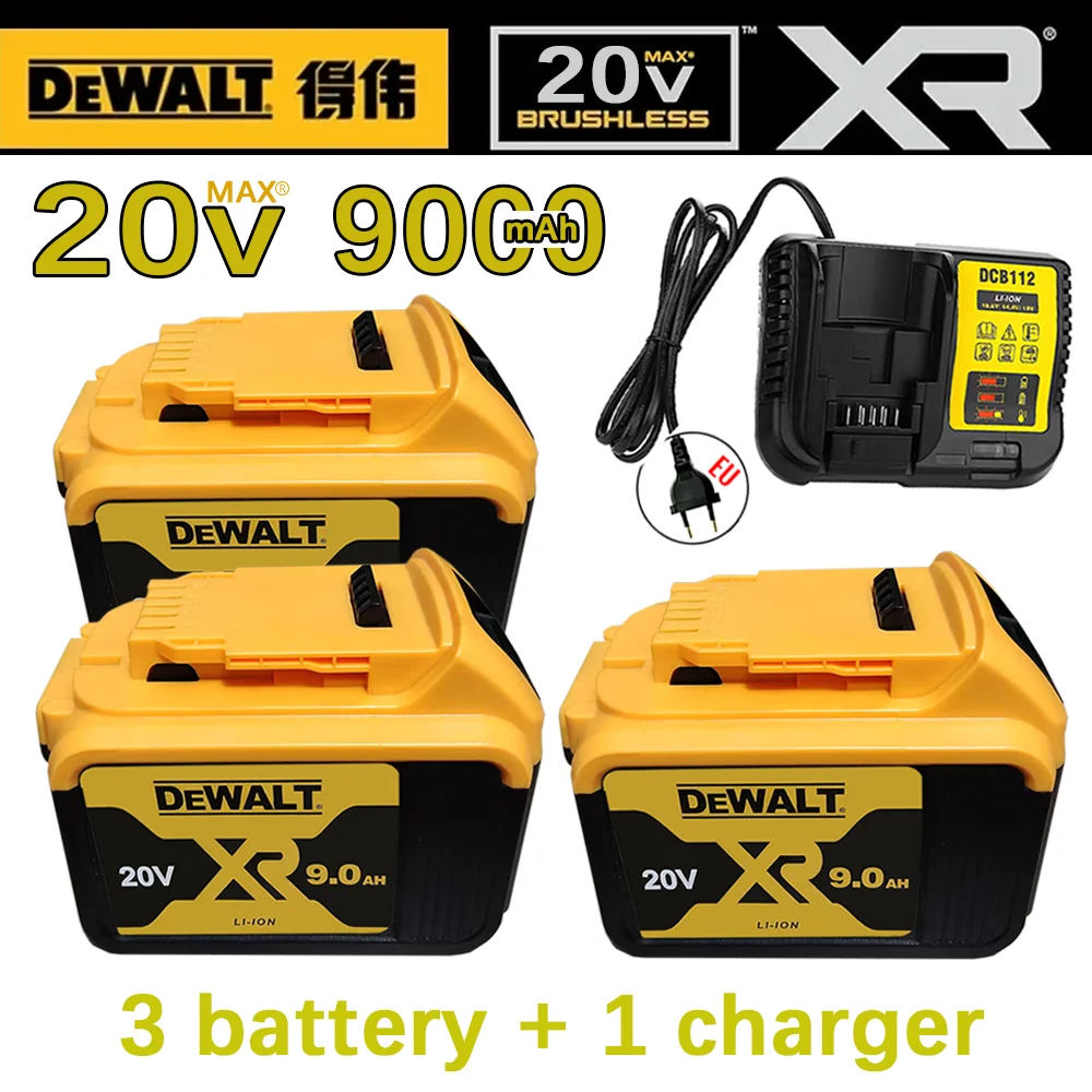 DeWALT 100% Original Battery 20V 9.0Ah MAX FlexVolt for DCB606 DCB205 DCB206 DCB209 DCB182 Power Tool with Charger
DeWALT 100% Original Battery 20V 9.0Ah MAX FlexVolt for DCB606 DCB205 DCB206 DCB209 DCB182 Power Tool with Charger