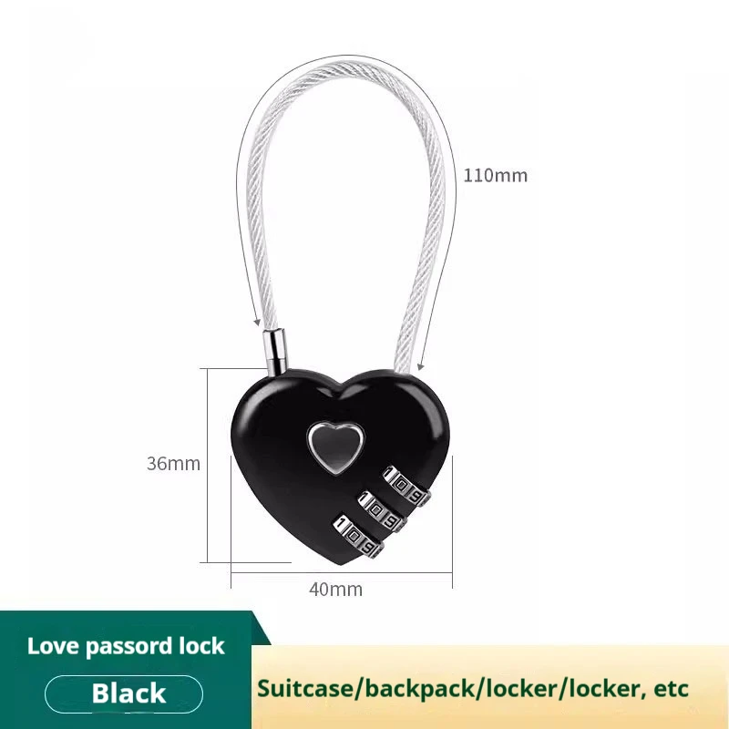 Creative Cartoon Password Lock Heart Shaped Three-Digit Steel Cable Wedding Celebration Small Gift Toy Figure
Creative Cartoon Password Lock Heart Shaped Three-Digit Steel Cable Wedding Celebration Small Gift Toy Figure