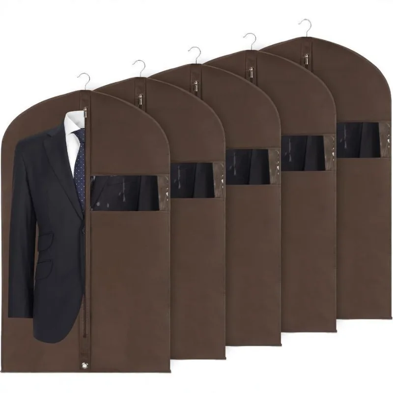 Brown Non-woven Clothes Dust Bag,Clear Window Design Suit Garment Cover,Lightweight Breathable Dustproof Pouch for Household Use
Brown Non-woven Clothes Dust Bag,Clear Window Design Suit Garment Cover,Lightweight Breathable Dustproof Pouch for Household Use