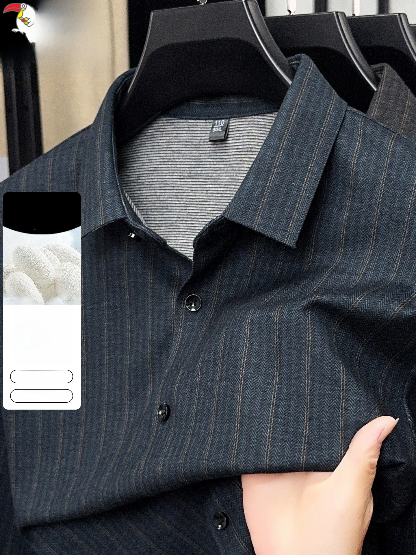 TUCANO Men's Long Sve irt Autumn New Sle Wool Silk No Iron Busin Base Stripe irt Faion Urban Loose Fit Polyeste...
TUCANO Men's Long Sve irt Autumn New Sle Wool Silk No Iron Busin Base Stripe irt Faion Urban Loose Fit Polyeste...