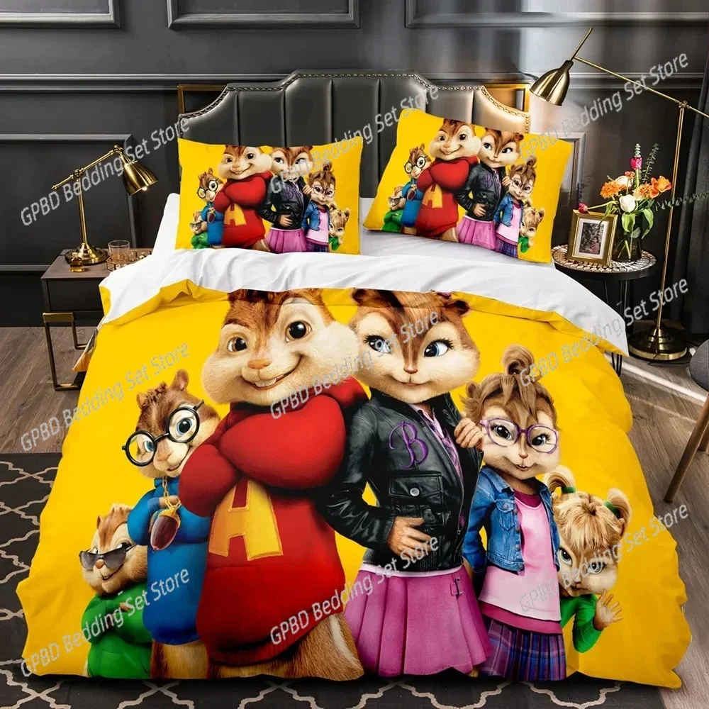 3D Printed Cartoon Chipmunks Alvin Comfortable Duvet Quilt Cover Pillowcase Bedding Set Children Bedroom Decoration Home Textile
3D Printed Cartoon Chipmunks Alvin Comfortable Duvet Quilt Cover Pillowcase Bedding Set Children Bedroom Decoration Home Textile