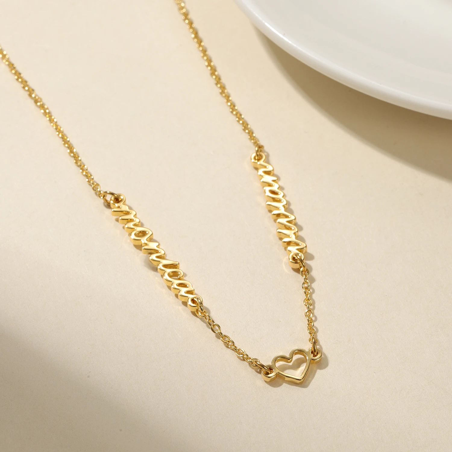 Love Double Name Personalized Custom 18K Stainless Steel Necklace As A Commemorative Gift For Your Beloved
Love Double Name Personalized Custom 18K Stainless Steel Necklace As A Commemorative Gift For Your Beloved