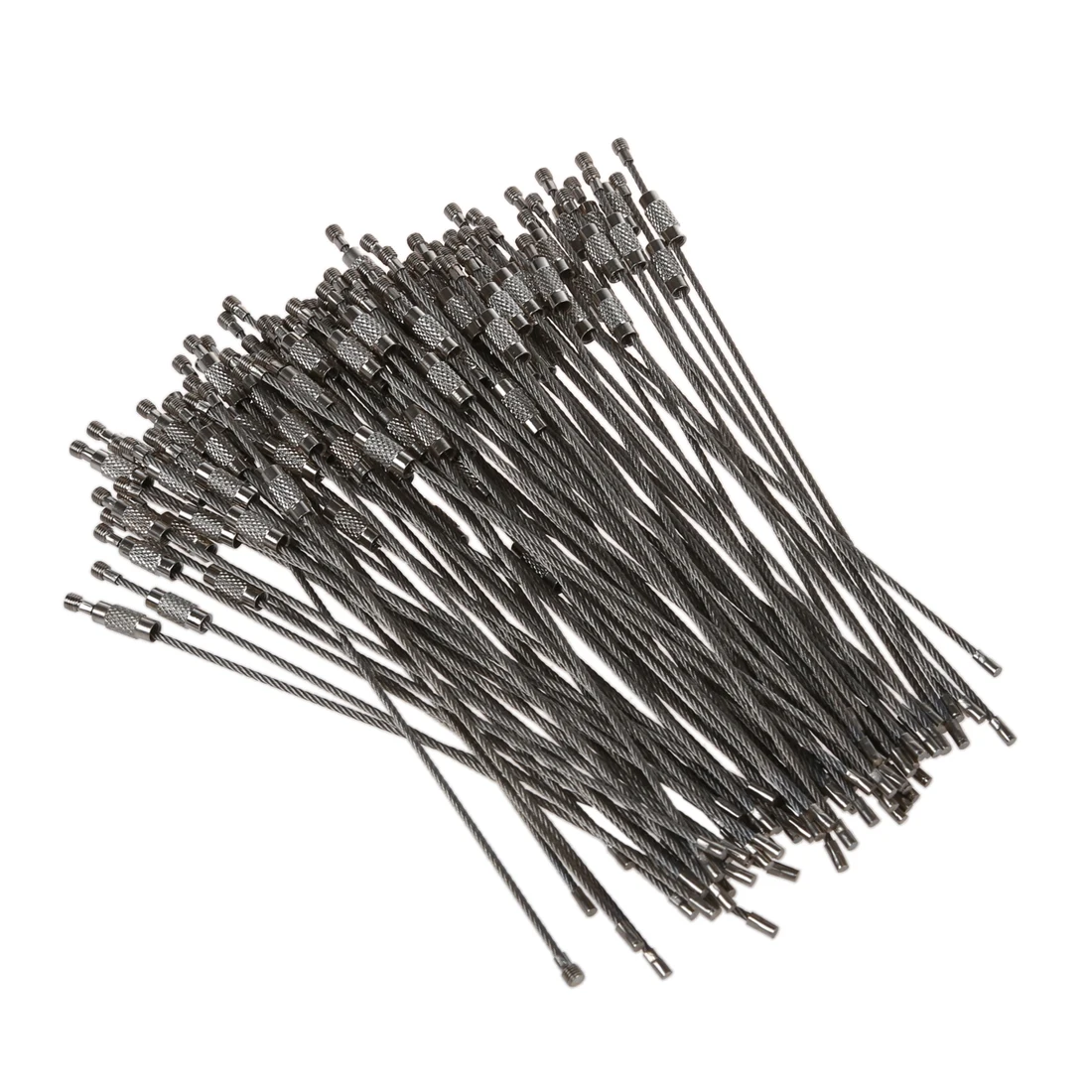 100pcs Stainless Steel Screw Locking Wire Keychain Cable Key Rings Outdoor Accessory F
100pcs Stainless Steel Screw Locking Wire Keychain Cable Key Rings Outdoor Accessory F