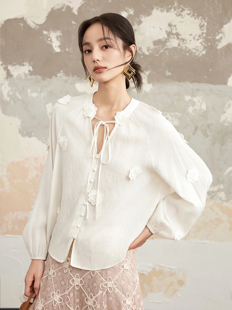 Heavy Embroidery Button Style Shirt JIANCHA "Sea Breeze Blossom" Decorative Disk Dyeing Long Sleeve V-Neck Bohemian Loose Fit...
Heavy Embroidery Button Style Shirt JIANCHA "Sea Breeze Blossom" Decorative Disk Dyeing Long Sleeve V-Neck Bohemian Loose Fit...