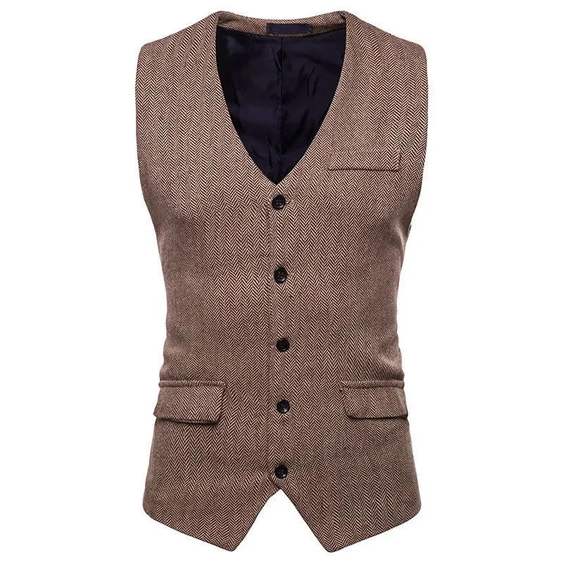 2023 Spring and Autumn Men's Herringbone Cloth Single breasted Vest Men's Suit Vest 
2023 Spring and Autumn Men's Herringbone Cloth Single breasted Vest Men's Suit Vest