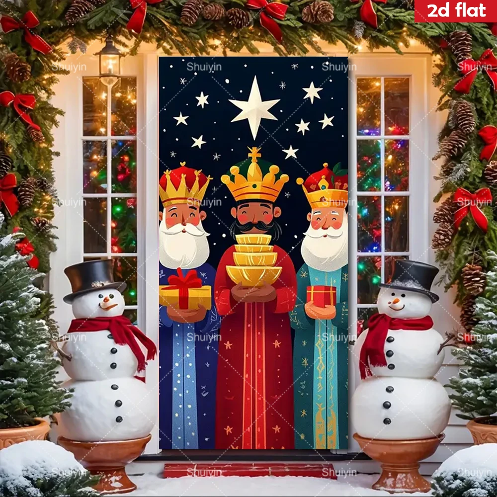 Three Kings Day Door Banner Los Reyes Magos Starry Night Crowned Three Kings Nativity Scene Background Christmas New Year Decor
Three Kings Day Door Banner Los Reyes Magos Starry Night Crowned Three Kings Nativity Scene Background Christmas New Year Decor