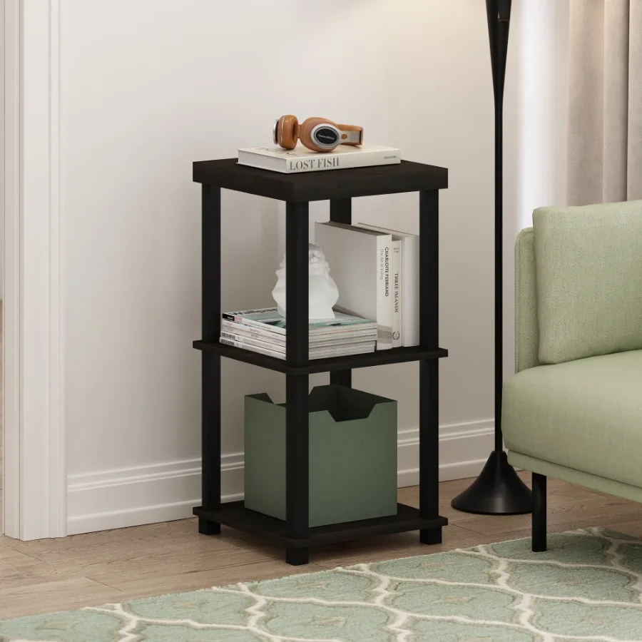 Turn-N-Tube Classic 3-Tier End Table Side Table Espresso Black
Turn-N-Tube Classic 3-Tier End Table Side Table Espresso Black
