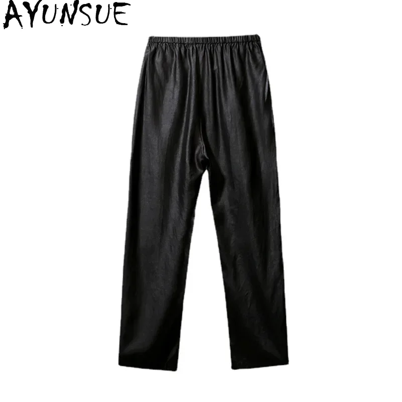 AYUNSUE 100% Mulberry Real Silk Trousers Summer Clothes for Men Elastic Waist Loose Casual Pants Black Trousers Ropa De Hombre
AYUNSUE 100% Mulberry Real Silk Trousers Summer Clothes for Men Elastic Waist Loose Casual Pants Black Trousers Ropa De Hombre
