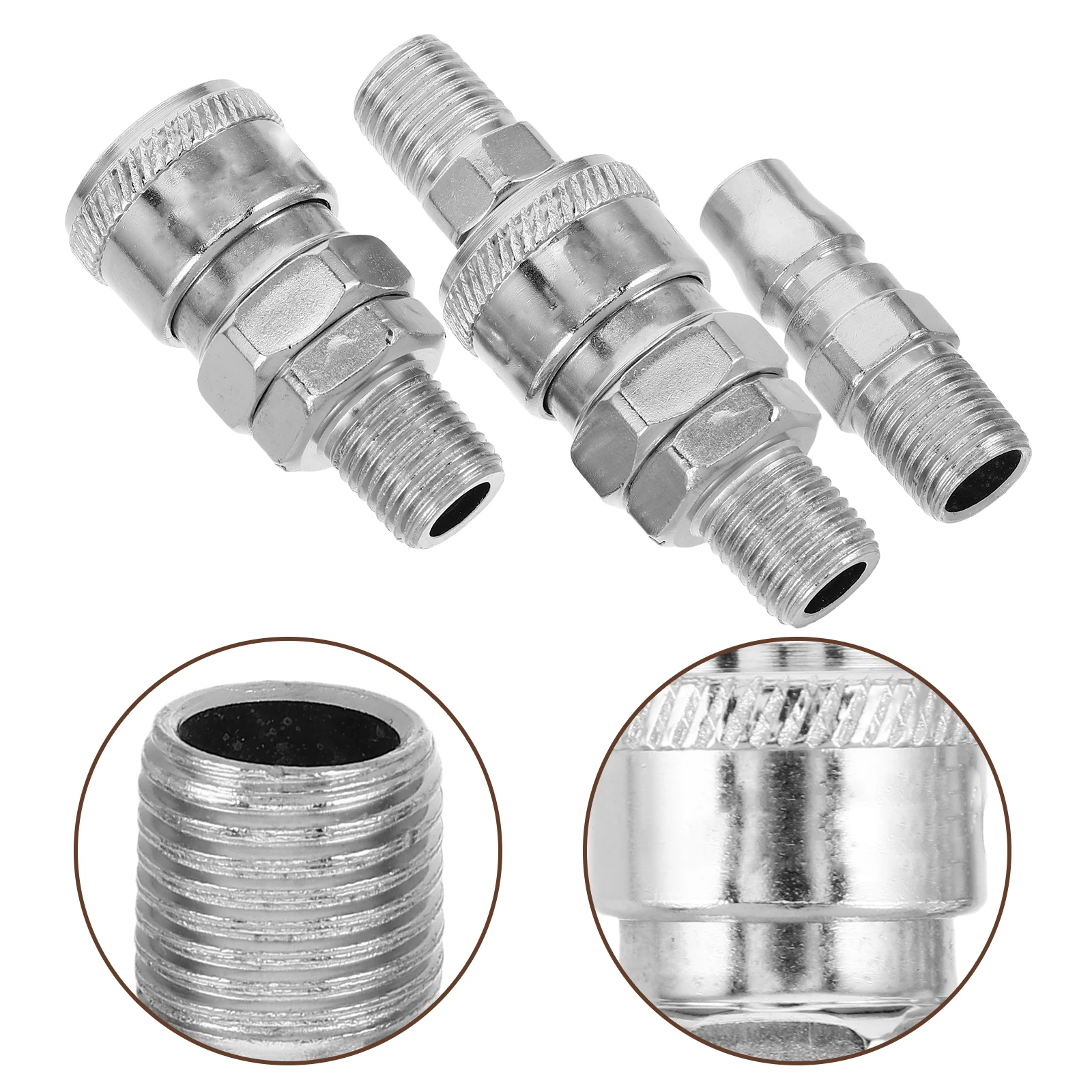 3pcs Quick Connect Fittings Hydraulic Adapter High Pressure Steel Air Hose Attachments Tracheal Connector Grey Easy Installation
3pcs Quick Connect Fittings Hydraulic Adapter High Pressure Steel Air Hose Attachments Tracheal Connector Grey Easy Installation