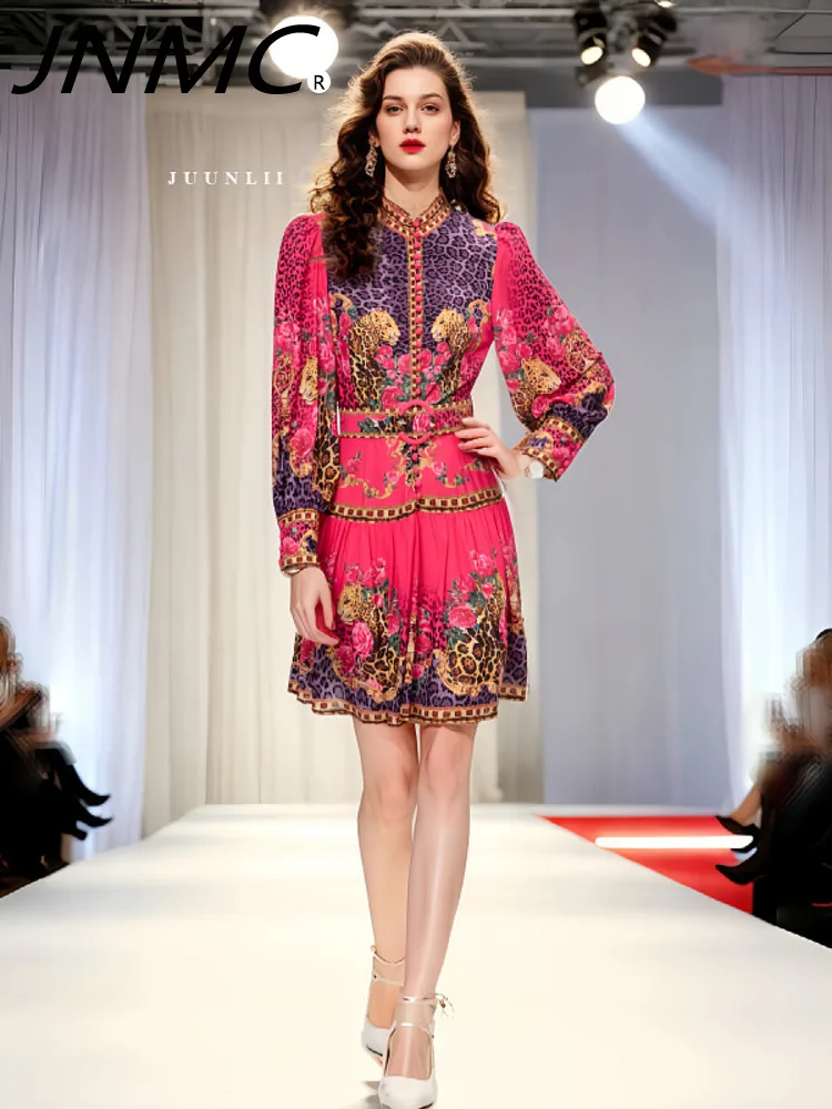 JNMC Fashionable Design Single Breasted Waistband Long Sleeved Printed Standing Collar Dress For Women New Spring Autumn 2024
JNMC Fashionable Design Single Breasted Waistband Long Sleeved Printed Standing Collar Dress For Women New Spring Autumn 2024