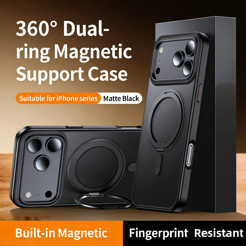 360° Rotating Stand Magnetic Case with Metal Buttons for iPhone 17 16 15 14 13 12 11 Pro Max Plus 17Air Premium Folding Bracket
360° Rotating Stand Magnetic Case with Metal Buttons for iPhone 17 16 15 14 13 12 11 Pro Max Plus 17Air Premium Folding Bracket