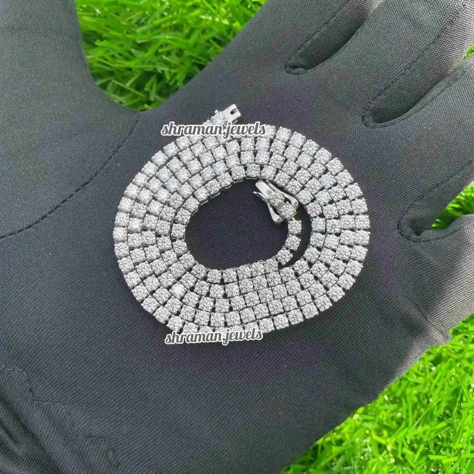 3 MM Row Style Endless Bling Iced Lab Grown Diamond Tennis Necklace Chain Customized Classic Hip Hop Engagement 10K White Gold
3 MM Row Style Endless Bling Iced Lab Grown Diamond Tennis Necklace Chain Customized Classic Hip Hop Engagement 10K White Gold