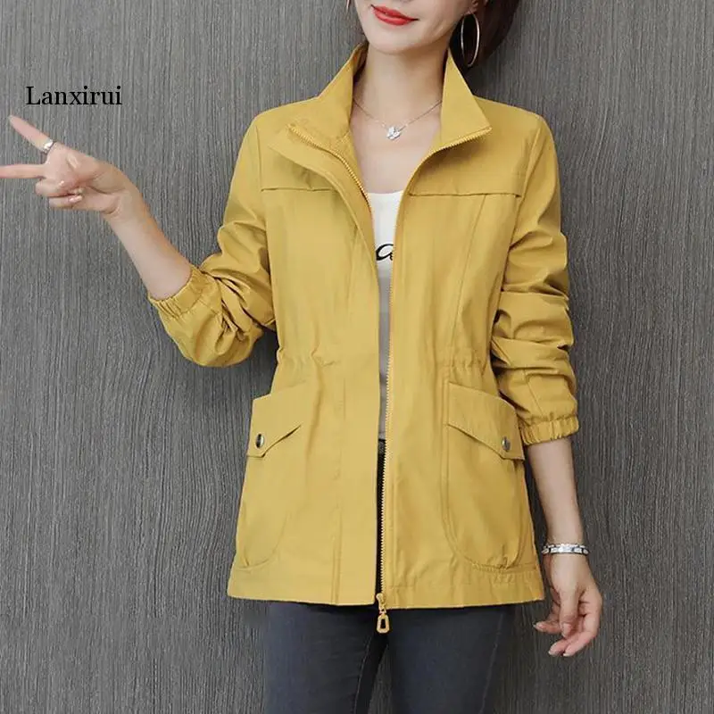Women Double Layer Windbreaker Autumn Casual Slim Coat Fashion Stand-Up Collar Ladies Jacket
Women Double Layer Windbreaker Autumn Casual Slim Coat Fashion Stand-Up Collar Ladies Jacket