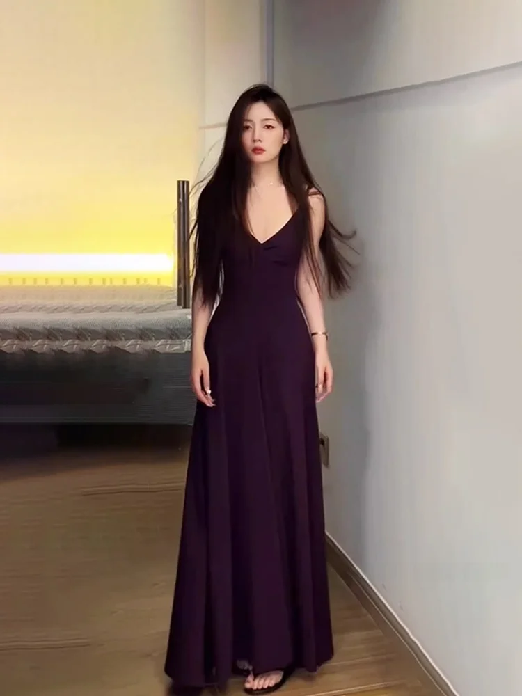 Uomosi STAZF7 Women's Sexy V-neck Strap Dress A-line Skirt Pure Desire Light Maturity Style Summer Casual Long Dress
Uomosi STAZF7 Women's Sexy V-neck Strap Dress A-line Skirt Pure Desire Light Maturity Style Summer Casual Long Dress