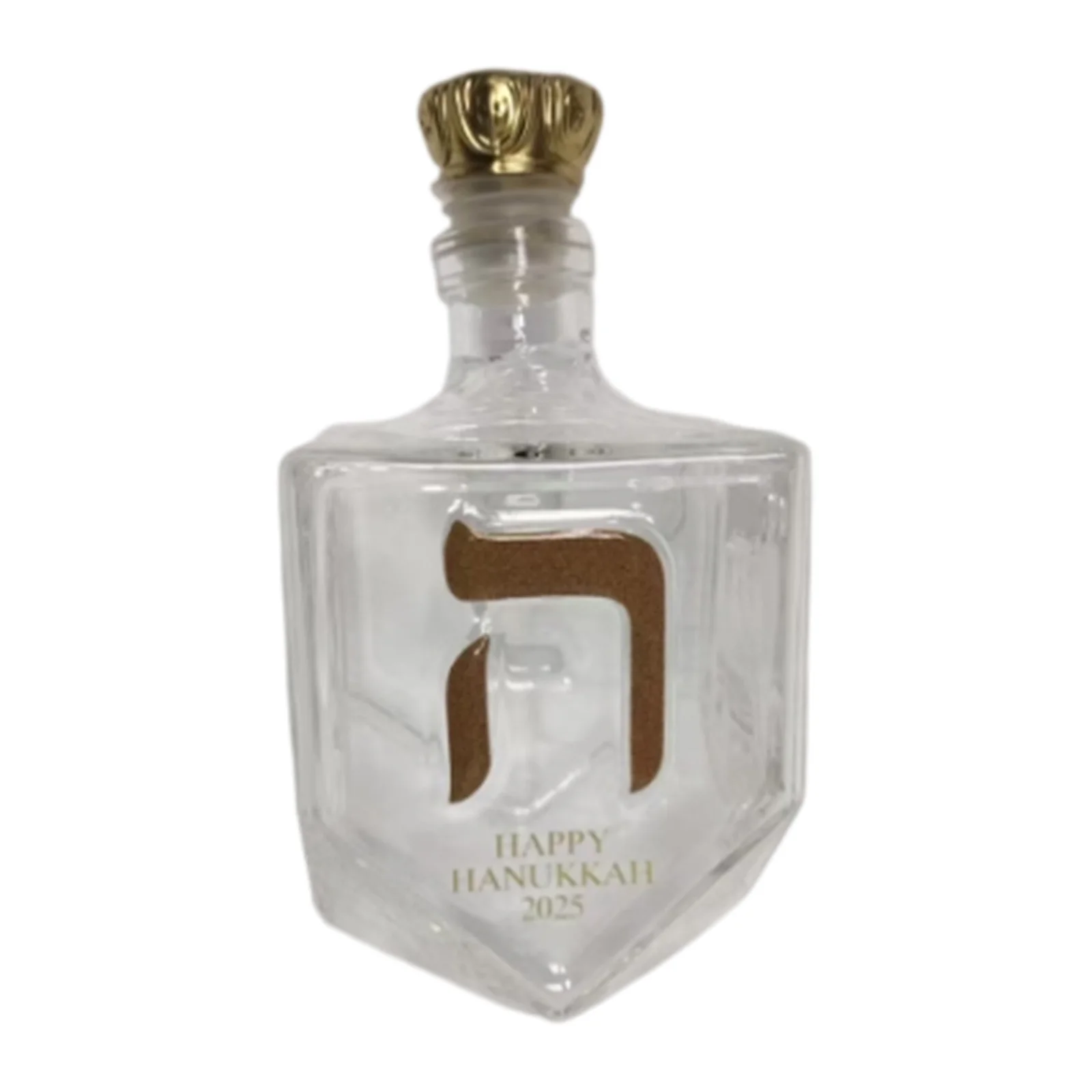 Hanukkah Dreidel Whiskey Bottle W/ Golden Hebrew Letters Crown Cap Judaica Glass Liquor Decanter for Festival Home Bar Display
Hanukkah Dreidel Whiskey Bottle W/ Golden Hebrew Letters Crown Cap Judaica Glass Liquor Decanter for Festival Home Bar Display