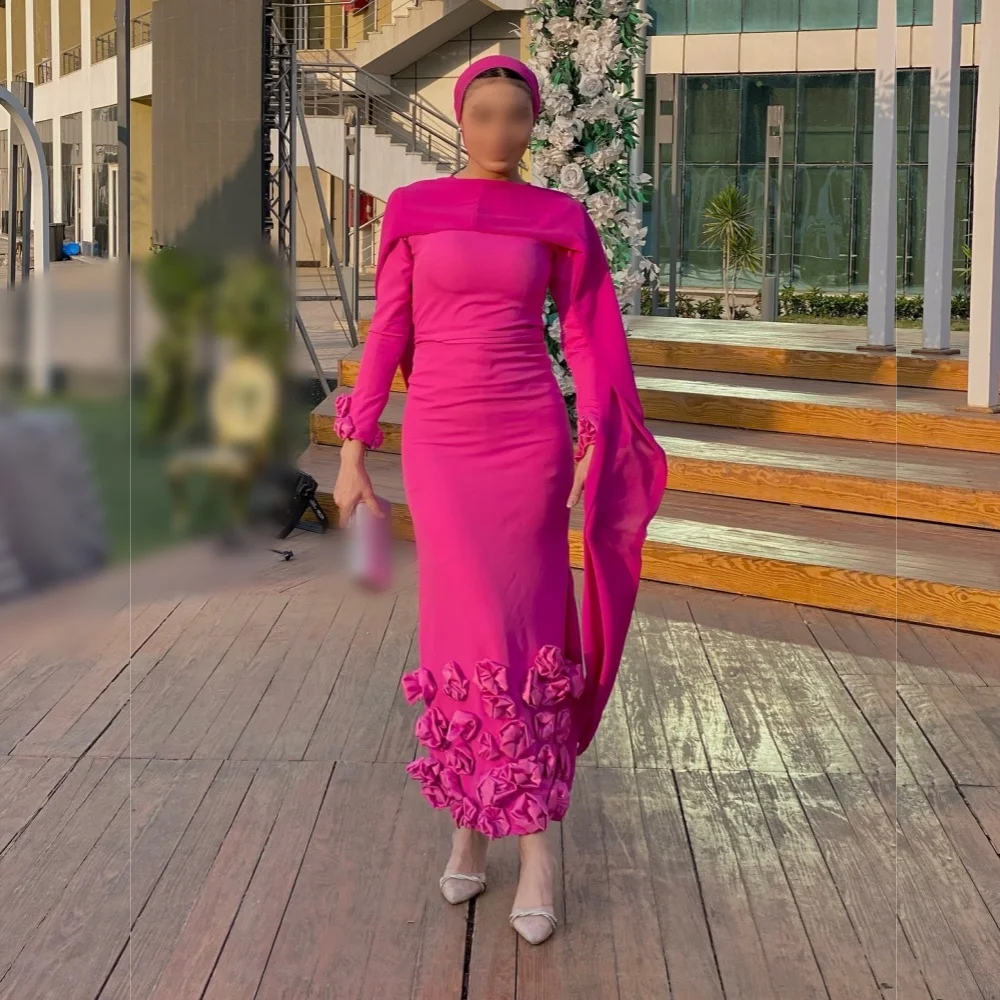 Customized Jersey Applique Flowers Pleat O-Neck Bespoke Occasion Midi Dresses High Quality Evening Elegant Party Dress
Customized Jersey Applique Flowers Pleat O-Neck Bespoke Occasion Midi Dresses High Quality Evening Elegant Party Dress