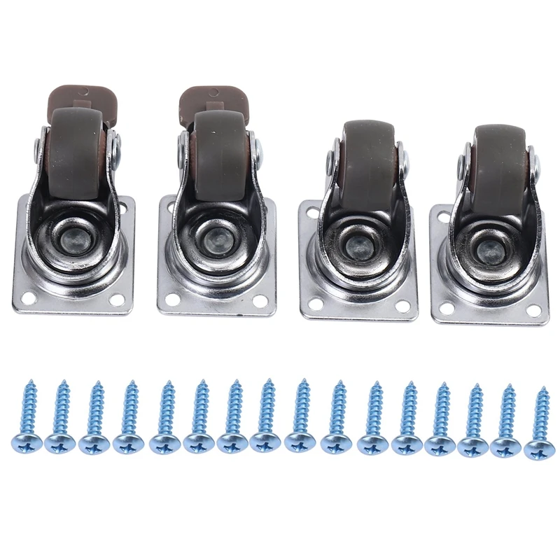 A82I-4 Pack 1 Inch Low Profile Casters Wheels Soft Rubber Swivel Caster With 360 Degree Top Plate 100 Lb Total Capacity For Set
A82I-4 Pack 1 Inch Low Profile Casters Wheels Soft Rubber Swivel Caster With 360 Degree Top Plate 100 Lb Total Capacity For Set