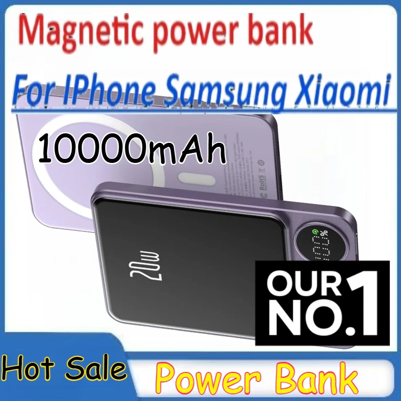 10000mAh MagSafe Magnetic Wireless 20W Fast Charging Portable Battery for IPhone Samsung Xiaomi Mobile Phone Accessories
10000mAh MagSafe Magnetic Wireless 20W Fast Charging Portable Battery for IPhone Samsung Xiaomi Mobile Phone Accessories