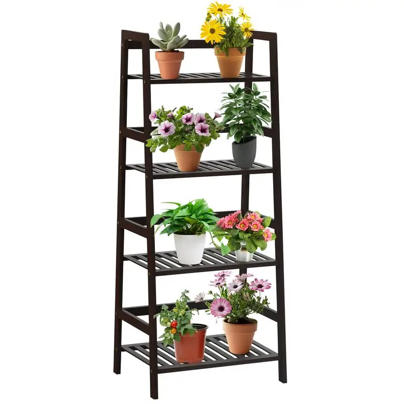 4-Tier Bamboo Plant Rack with Guardrails Stable and Space-Saving-Brown
4-Tier Bamboo Plant Rack with Guardrails Stable and Space-Saving-Brown