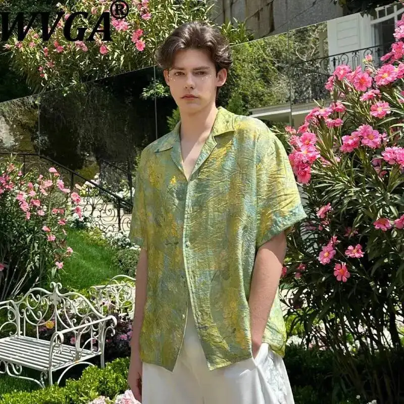 WVGA Summer New Men's High-end Oil Painting Printed Short Sleeved Shirt Loose Fit Trendy Niche Chic Cuban Collar Tops Ins W24733
WVGA Summer New Men's High-end Oil Painting Printed Short Sleeved Shirt Loose Fit Trendy Niche Chic Cuban Collar Tops Ins W24733