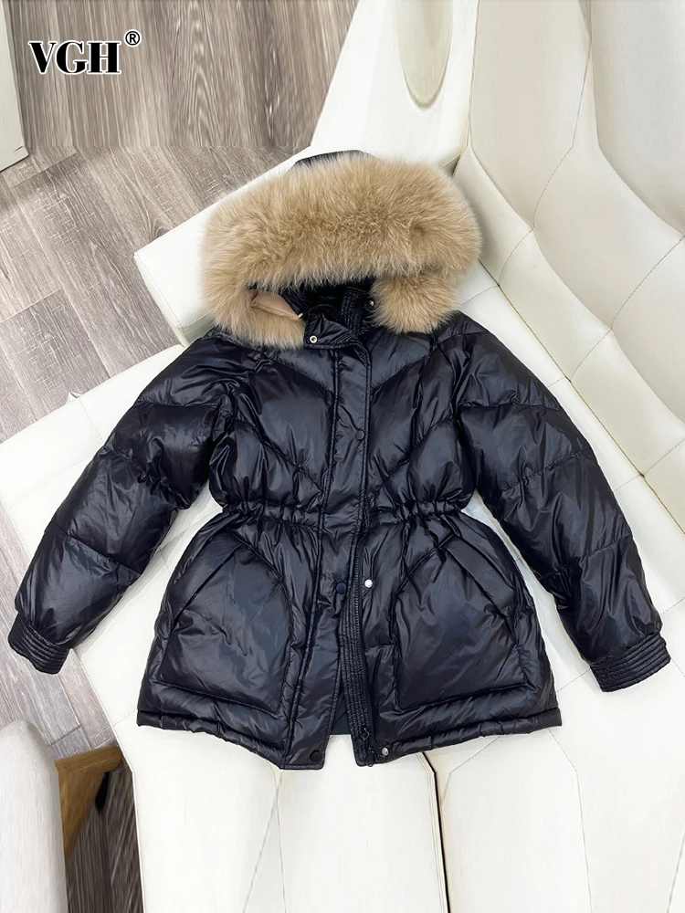 VGH Solid Hooded Casual Down Coat For Women Santd Collar Long Sleeve Tunic Patchwork Pocket Folds Minimalist Down Coats Female
VGH Solid Hooded Casual Down Coat For Women Santd Collar Long Sleeve Tunic Patchwork Pocket Folds Minimalist Down Coats Female