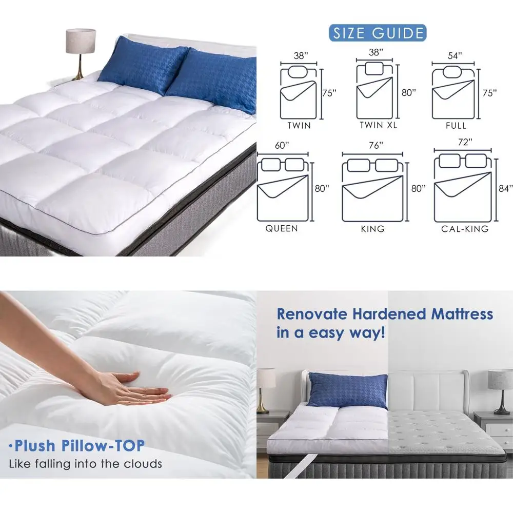 Роскошный охлаждающий наматрасник с подушкой, счетчик нити 400, плюшевый комфорт, подходит для матрасов до 18 дюймов
Роскошный охлаждающий наматрасник с подушкой, счетчик нити 400, плюшевый комфорт, подходит для матрасов до 18 дюймов