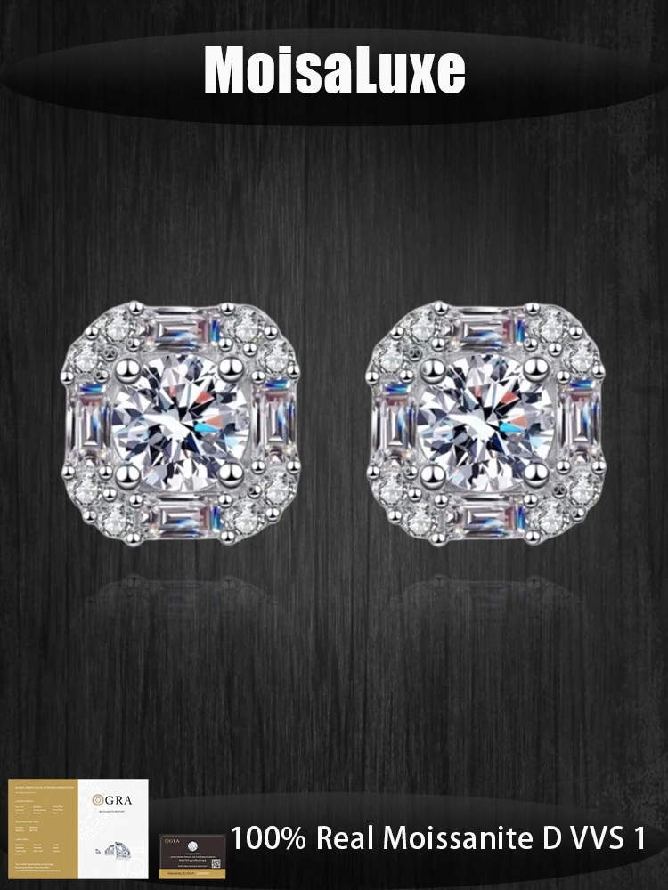 MoisaLuxe Official Store 925 sterling silver earrings Square Bag Shape Inlaid Moissanite charms is suitable for daily wear
MoisaLuxe Official Store 925 sterling silver earrings Square Bag Shape Inlaid Moissanite charms is suitable for daily wear