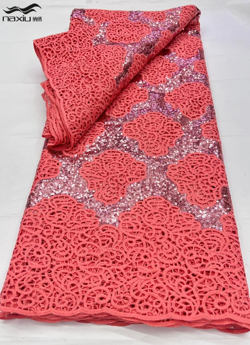 Madison 2026 Nigerian High-Quality Sequins Tulle Lace Fabric for Sewing Wedding Party Dress Guipure Embroidery Cotton 5Yards
Madison 2026 Nigerian High-Quality Sequins Tulle Lace Fabric for Sewing Wedding Party Dress Guipure Embroidery Cotton 5Yards