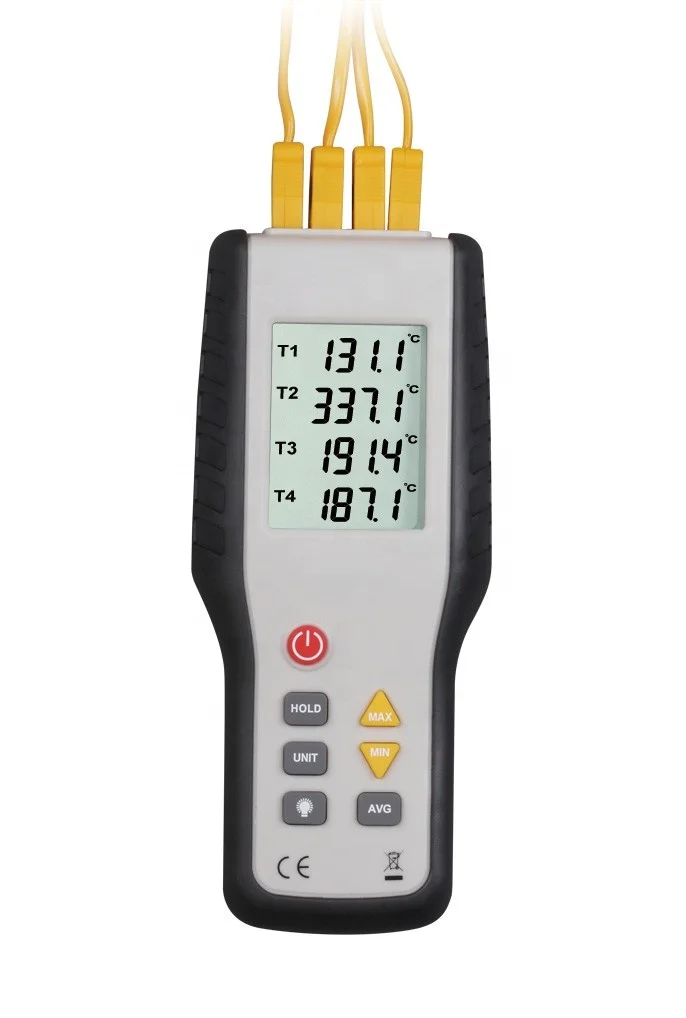 HT-9815 Digital K type Thermocouple Thermometer 4 channel industrial temperature test thermocouple probe sensor -200C--1372C
HT-9815 Digital K type Thermocouple Thermometer 4 channel industrial temperature test thermocouple probe sensor -200C--1372C