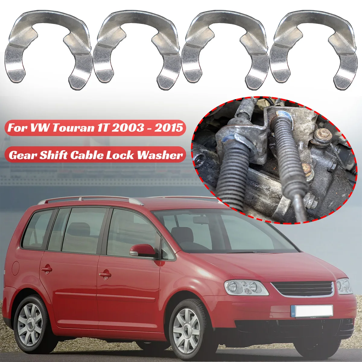 4PC Gearshift Cable Lock Washer Clip For VW Touran Tiguan Touareg Polo Bracket Rivets Shifter Selector Linkage Retaining Locking
4PC Gearshift Cable Lock Washer Clip For VW Touran Tiguan Touareg Polo Bracket Rivets Shifter Selector Linkage Retaining Locking