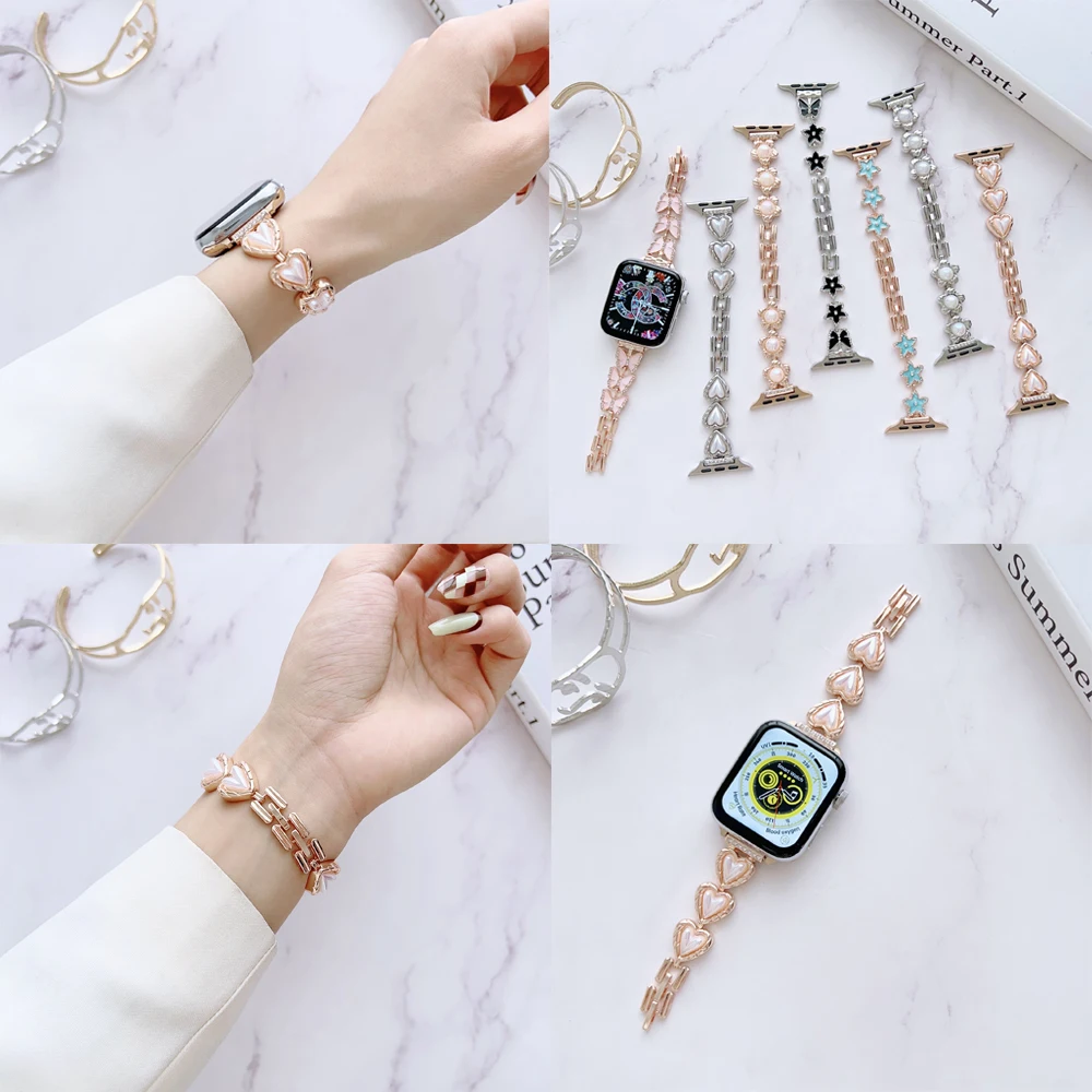 Metal Strap For Apple Watch Series 8 7 6 se 5 4 3 2 Ultra Women Bracelet For iWatch 49mm 45mm 41mm 40mm 38mm 44mm Band Wristband
Metal Strap For Apple Watch Series 8 7 6 se 5 4 3 2 Ultra Women Bracelet For iWatch 49mm 45mm 41mm 40mm 38mm 44mm Band Wristband
