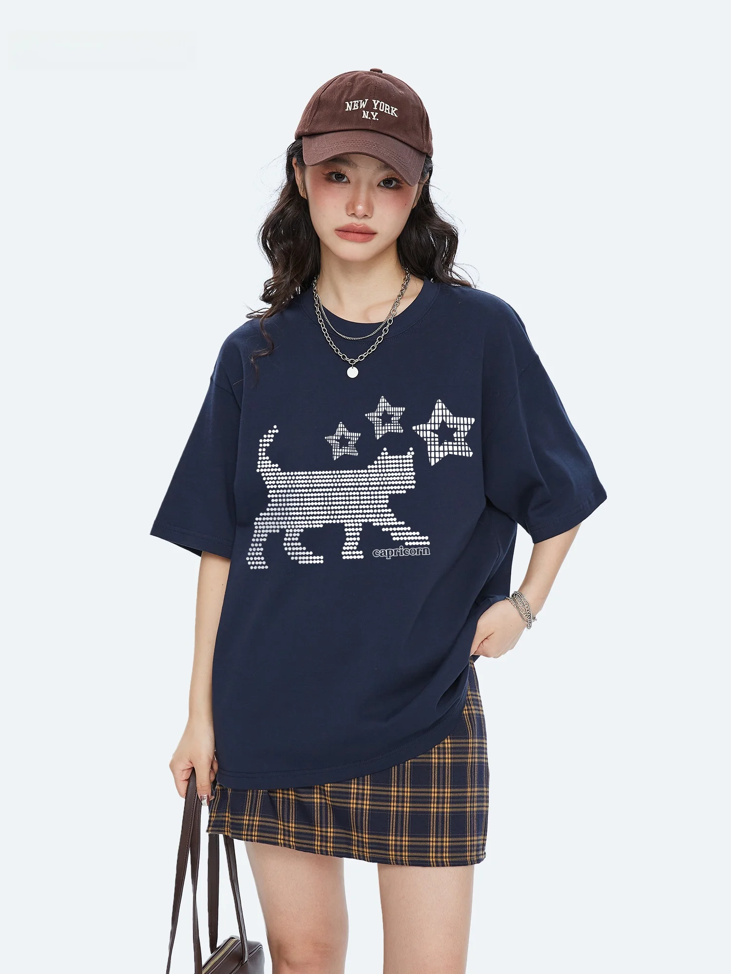 Capricorn American Style Electronic Pure Cotton Short Sleeve Women's T-shirt Summer New Loose Half Sleeve Top Street Styl...
Capricorn American Style Electronic Pure Cotton Short Sleeve Women's T-shirt Summer New Loose Half Sleeve Top Street Styl...