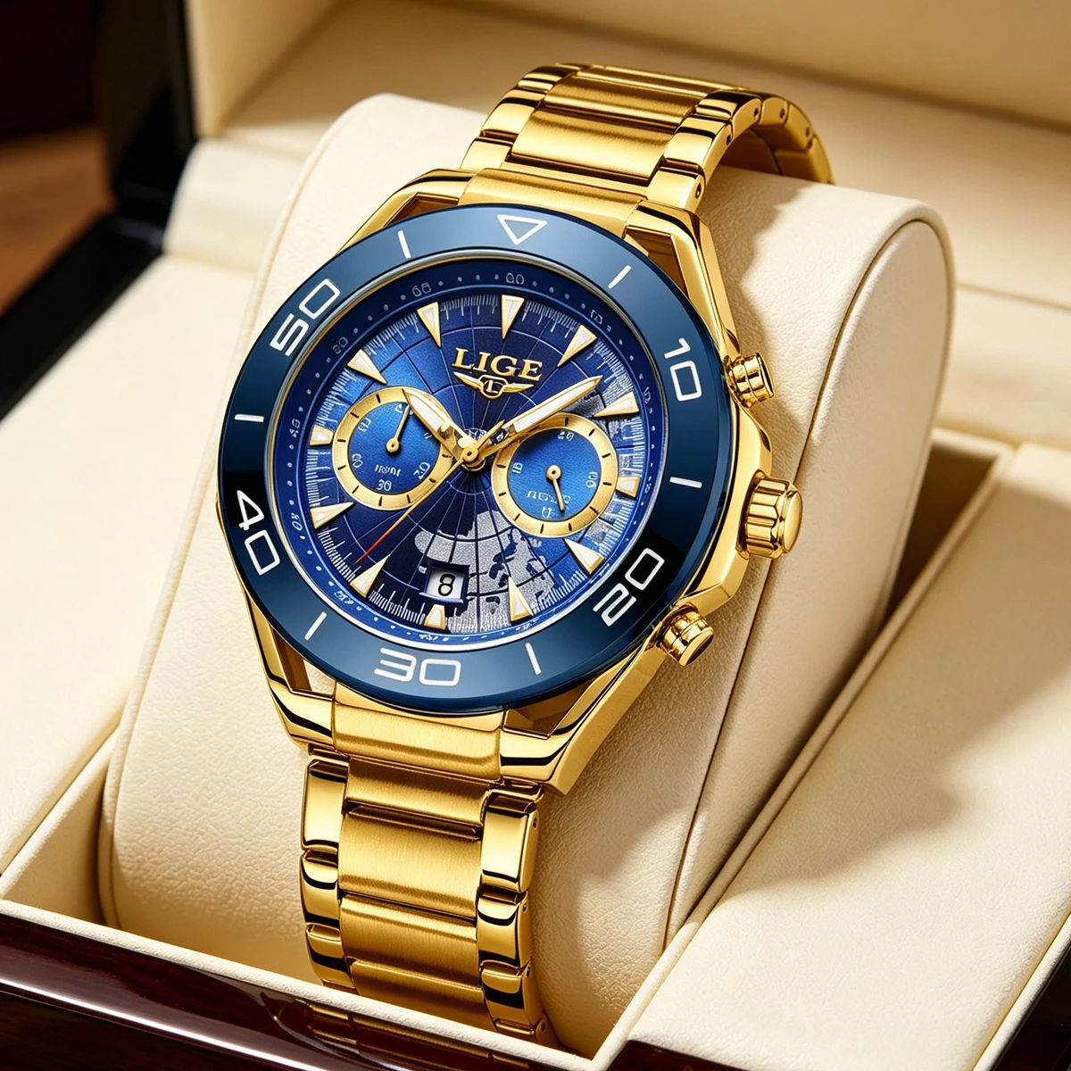 LIGE Luxury Man Watch Luminous Waterproof Week Date Men Wristwatch Stainless Steel Men's Quartz Gold Color Watches reloj hombre
LIGE Luxury Man Watch Luminous Waterproof Week Date Men Wristwatch Stainless Steel Men's Quartz Gold Color Watches reloj hombre
