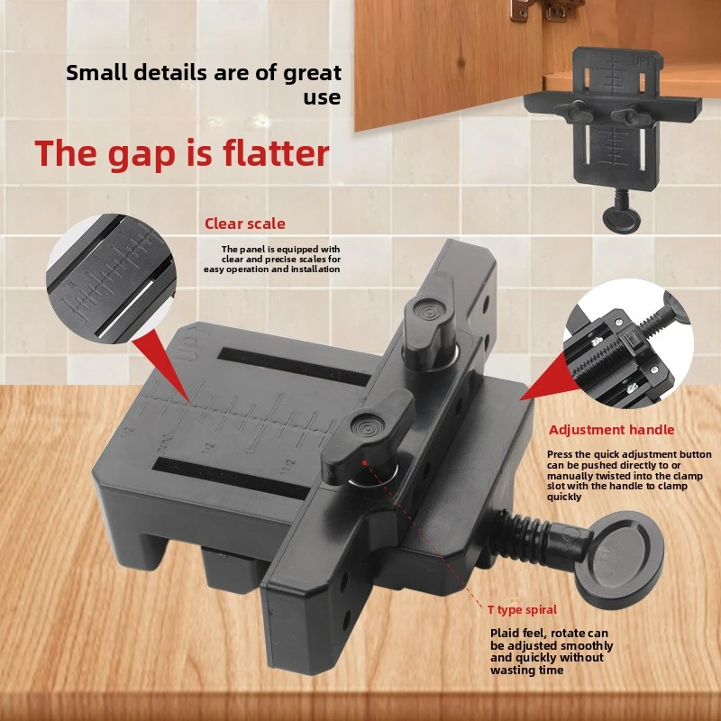Монтажное приспособление для дверной панели шкафа. Установка крепления дверной панели. Регулируемая ручка заподлицо. Деревообработка. Установка. Зажимные инструменты.
Монтажное приспособление для дверной панели шкафа. Установка крепления дверной панели. Регулируемая ручка заподлицо. Деревообработка. Установка. Зажимные инструменты.