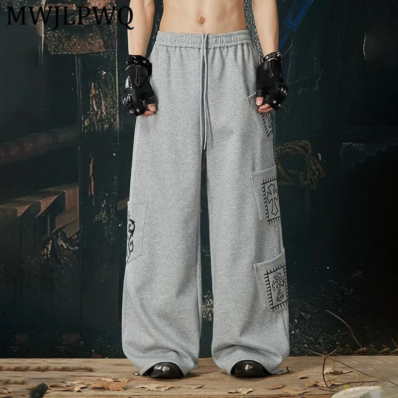 Мужские спортивные брюки MWJLPWQ с новым принтом в стиле Y2K, с карманами, на резинке, повседневные, свободные, прямые, 13611
Мужские спортивные брюки MWJLPWQ с новым принтом в стиле Y2K, с карманами, на резинке, повседневные, свободные, прямые, 13611