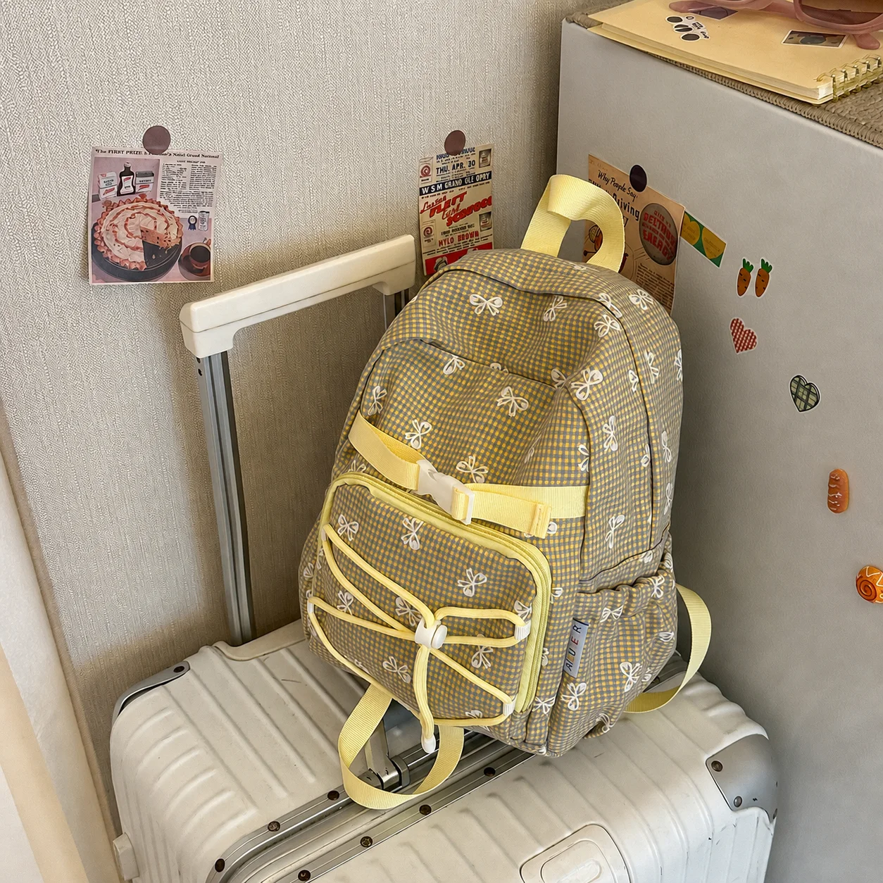 Check Pattern Backpack Casual Nylon Canvas School Bag Drawstring Backpack Lightweight Korean School Bag For Short Trips Middle
Check Pattern Backpack Casual Nylon Canvas School Bag Drawstring Backpack Lightweight Korean School Bag For Short Trips Middle