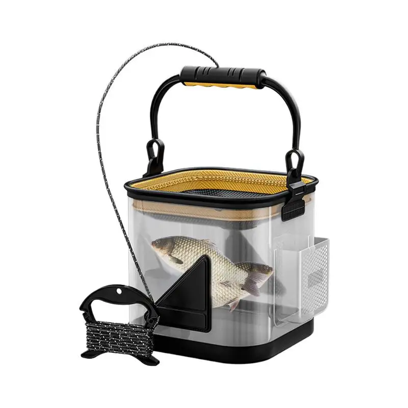 Fishing Bucket Transparent Ice Fishing Bucket Multi-Purpose EVA Fish Basket Container Portable Angler Accessories For Beginners
Fishing Bucket Transparent Ice Fishing Bucket Multi-Purpose EVA Fish Basket Container Portable Angler Accessories For Beginners