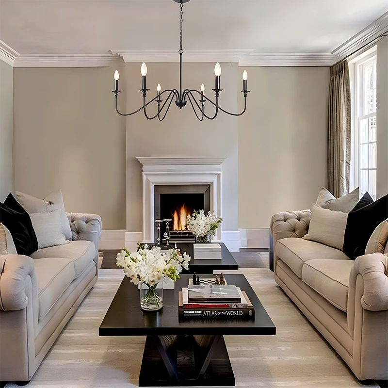 Black 6-Light Chandeliers,Classic Candle Ceiling Pendant Light Fixture,Wrought Iron Farmhouse Chandelier Kitchen Island Dining
Black 6-Light Chandeliers,Classic Candle Ceiling Pendant Light Fixture,Wrought Iron Farmhouse Chandelier Kitchen Island Dining