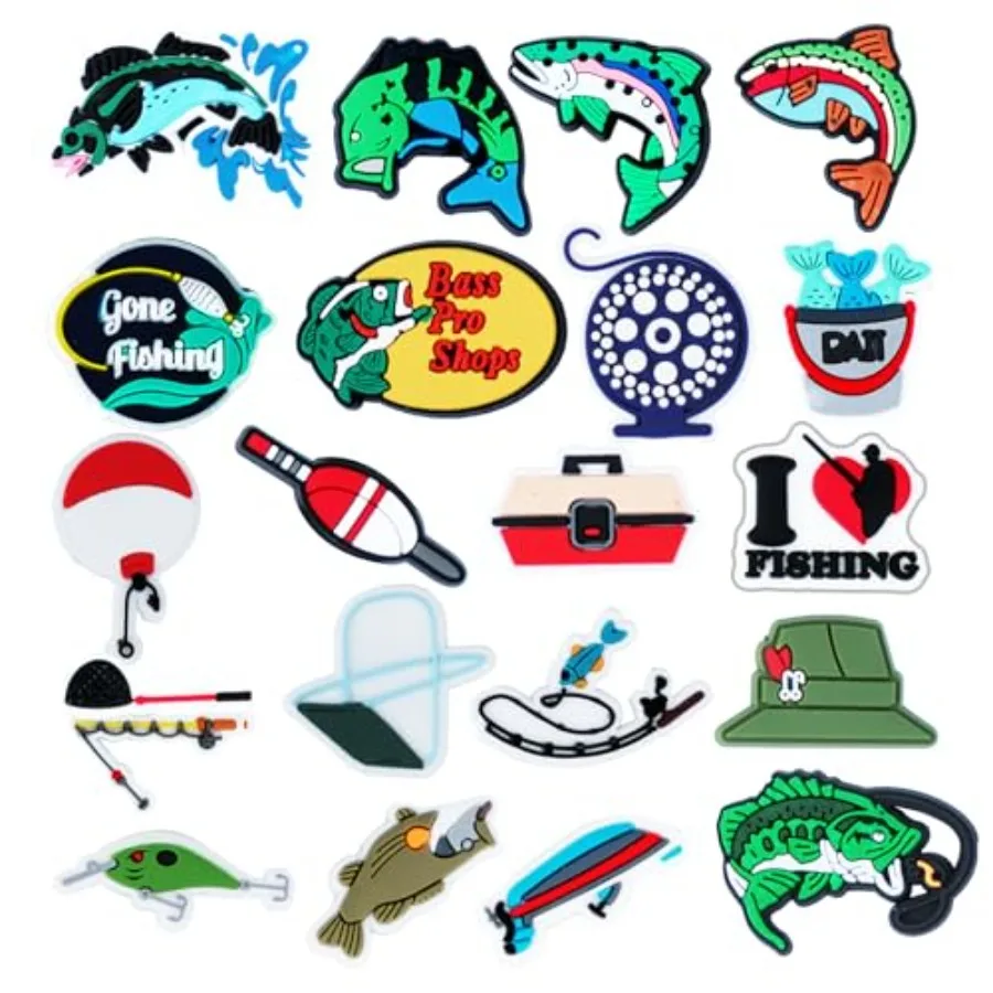 Fishing Shoe Charms for Clog Sandals, Ideal Gift for Fishing Lovers, Fishing Themed Shoe Decorations for,Teens, Boys and Adult
Fishing Shoe Charms for Clog Sandals, Ideal Gift for Fishing Lovers, Fishing Themed Shoe Decorations for,Teens, Boys and Adult