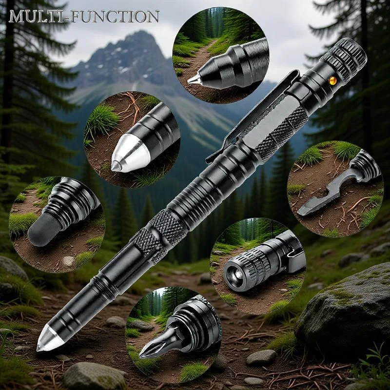 Black Tactical Pen Self Defense EDC Tool Flashlight Screwdriver Bottle Opener Car Window Breaker Writing Pen Outdoor Survival
Black Tactical Pen Self Defense EDC Tool Flashlight Screwdriver Bottle Opener Car Window Breaker Writing Pen Outdoor Survival