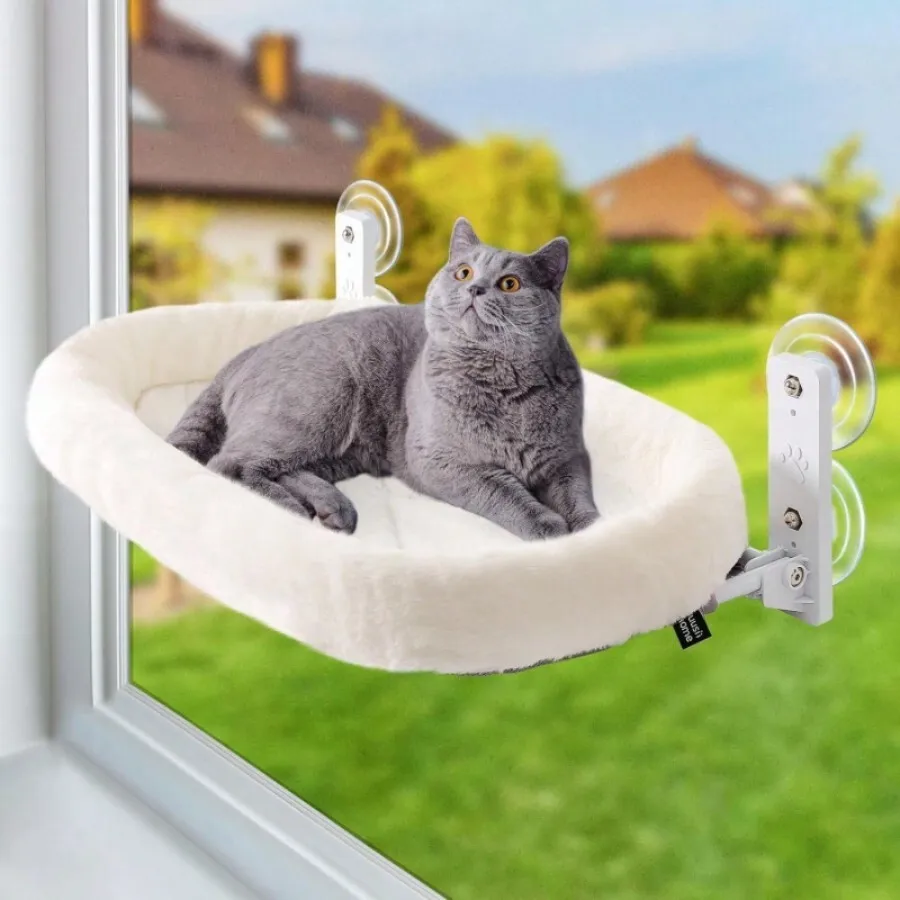 4-Suction Cup Cat Window Perch Cordless Hammock With Washable Removable Gray Cat Bed Mat Cover And Solid Metal Frame Cat Bed Sea
4-Suction Cup Cat Window Perch Cordless Hammock With Washable Removable Gray Cat Bed Mat Cover And Solid Metal Frame Cat Bed Sea