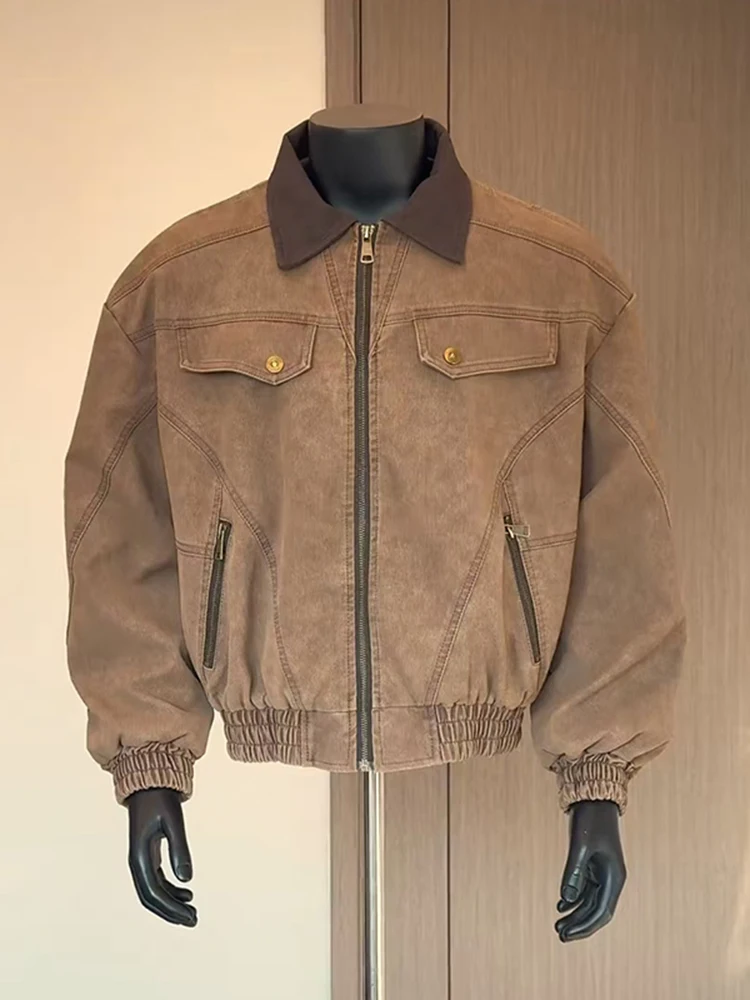 Мужская куртка-бомбер из состаренной искусственной кожи в американском стиле, утолщенная, износостойкая, с длинными рукавами и застежкой-молнией
Мужская куртка-бомбер из состаренной искусственной кожи в американском стиле, утолщенная, износостойкая, с длинными рукавами и застежкой-молнией