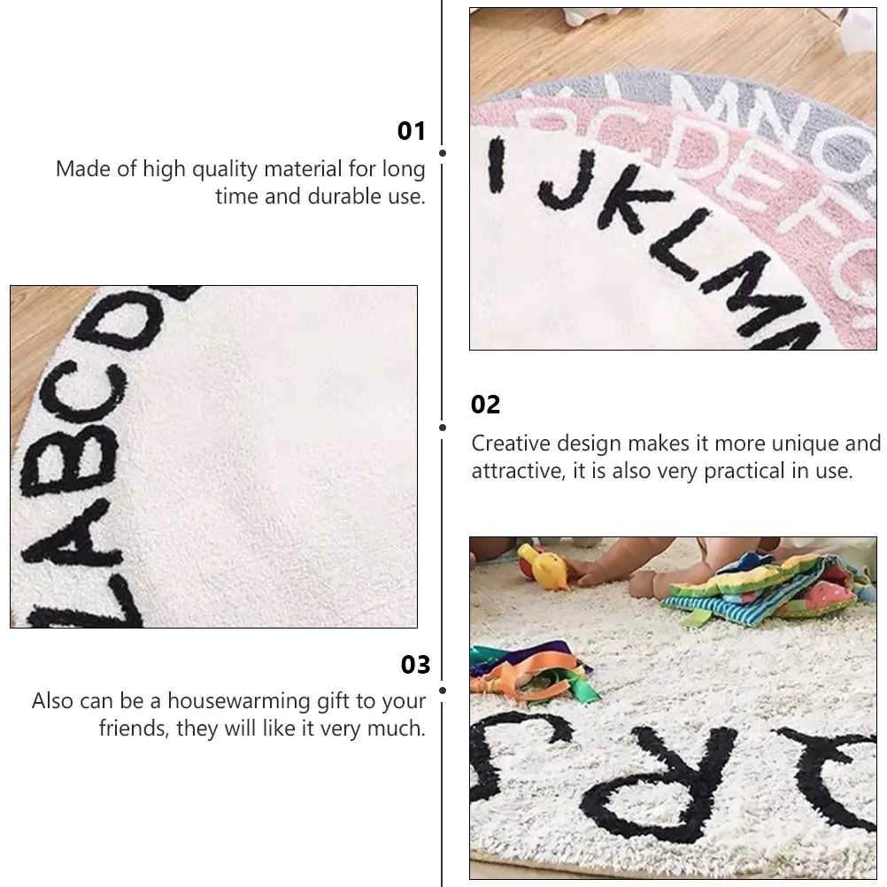 Nordic Style 's Room Carpet Creative Round Carpet Nonslip Small Area Rug Crawl Pad Living Room Floor Decor
Nordic Style 's Room Carpet Creative Round Carpet Nonslip Small Area Rug Crawl Pad Living Room Floor Decor